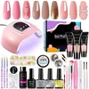 Nail Art Kits gelset poly voor snelle extensie manicure polygels met UV -lampvinger verlengen acryloplossing Poolse kit 230815