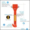 Andere Außenzubehör New Car Safety Hammer Hammer Emergency Escape Tool mit Fensterbrecher und Sicherheitsgurt Cutter Life Saving Survival K DH94I