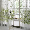 Curtain 1pcs Peony Tulle Curtains For Kitchen Door Window Living Room Bedroom Jacquard Sheer Voile Yarn Curtains 100x200cm Y