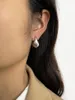 Stud Earrings Peri'sbox Trendy Smooth Gold Silver Plated Irregular Thick Dome Teardrop Women's Chunky Kylie 2023