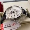 Armbandsur JSDUN 2023 Business Men's Sports Mechanical Watch Moon Fas Leather Luxury Automatic Waterproof Montre Homme 8909