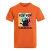 Camisetas masculinas Camisa de algodão de pescoço redonda homem pew madafaka desenho animado de verão de manga curta casual hip hop casual plus size chegada gráfica camisetas