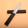 JP Katana D2 Steel Tanto Satin Blade Ebony uchwyt stały noże z noże