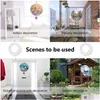 Sublimation Blanks Wind Spinner Flower Shape Metal Chime Scpture Hanging Ornament For Yard Garden Decoration Gifts Drop Delivery Off Dhk5C