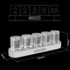 Desk Table Clocks Digital Nixie Tube Clock with RGB LED Glows for Home Desktop Decoration. Luxury Box Packing for Gift Idea. 230814