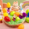 Halloweenowe zabawki 24pcs Prefilled Easter Eggs z zwierzęcymi marionetkami dla maluchów dziecięcych koszykówki kamizer