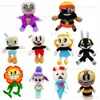 Nieuwe Cupheads Plush Doll Toy Mugman The Chalice Soft Plush Gevulde speelgoed Schattige cartoonpop voor Kid Ldren Christmas Gift T230815