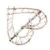 Decorative Flowers Double Heart Wreath DIY Decor Natural Rattan Grape Vines Hanging Handmade Supplies Artificial Pendant