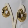 Hoop Earrings African Exaggerate For Women Gold Color Large Wedding High Quality Ear Jewelry Daily Wear Lady Gift