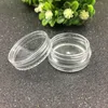 3GRAM CLEAR TOMT SVÄRKT JAR RUND FORM 3ML KOSMETISK FACE CREAM PRASSENT PLASTBARRIVER GIFT CONTAINER VIT CLEAR LID KGICA