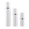 15 30 50ML Empty refillable white high-grade airless vacuum pump bottle Plastic cream lotion Container Tube Travel Size Kpgcr