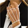 Chain Cool Sier Color Metal Bead Link Men Wrist Bracelet For Women Punk Fashion Geometric Ring Jewelry Personality Gifts Drop Delivery Dhiwb