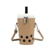 Sacchetti da sera marca cartone animato da cartone animato tè da donna crossbody di alta qualità bucket pu borse femminile spalla designer lussuoso telefono cellulare