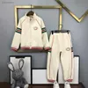 Autumn baby suits designer Tracksuits Size 110-160 CM 2pcs Chest logo embroidered long sleeved zippered jacket And pants July29