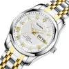 ساعة معصم فريدة من نوعها Gold 5 Bar Roman Diamond Watches for Men Week مقاومة للماء من الفولاذ المقاوم للصدأ مونتر Homme 6631