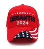 Рон Десантис для президента 2024 Trucker Hat USA Flag Baseball Отличный размер подходит для Cap Snapback президент 3D вышива