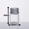 2ml 12x26x7mm جرة حاويات مستحضرات تجميلية زجاجة زجاجية مع غطاء الألومنيوم قابلة لإعادة التعبئة عبوة ouxsg