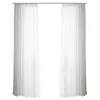 Rideau moderne en mousseline de soie, en Tulle blanc uni, pour chambre à coucher, panneau de fenêtre de salon, Transparent, drapé bien