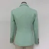 Abiti da donna Blazer High Street Classic Designer BAROCHE METAL METAL METALE BLATTURA BLATTURA TEVETTO MINT GREEN 230815