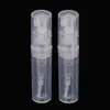 2ml/2G Clear Refillable Spray Empty Bottle Liten rund plast Mini Atomizer Travel Cosmetic Make-Up Container för parfymlotion Sammpl TMQE