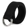 Belts Selling Man Casual Fashion Belt Outsaid Canvas Unisex Waistband Solid Cloth Accessory