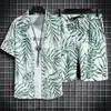 Mens Tracksuits Beach Clothes For Men 2 Piece Set Quick Dry Hawaiian Shirt and Shorts Fashion Clothing Printing Casual Outfits Summer 230815