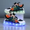 Sneaker Bambini che brillano bambini luminosi per ragazzi ragazze a led scarpe illuminate colorate USB in carica 230815