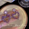 Brincos de bronzeamento de design exagerado Design exagerado Centro geométrico Moda de cristal transparente para mulheres de jóias