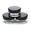 5G/5ML High Quality Clear Plastic Cosmetic Container Jars With Black Lids Cosmetic Cream Pot Makeup Eye Shadow Nails Powder Jewelry Bot Eplb
