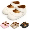 Flache Schuhe Pudcoco 2023 schöne Prinzessin Kleinkind Baby Girls Jungen Krippen Feste Bogenpelzkugeln Bogenknot Erstes Wanderer 0-18m