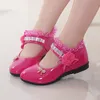 Sneakers Children Elegant Princess PU Leather Sandals Kids Girls Wedding Dress Party Beaded Shoes for Baby Girl 230814