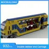 Altri giocattoli MOC Building Buildings olandese NS Double Dekker End Carriage DDZ Train Gassa di trasporto Bricks Regali creativi 932pcs 230815