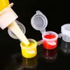 2ML 3ML 5ML 6 Cups/Strip Mini Pots Plastic Empty Paint Pigment Storage Container Anti-Leak Seal Palette Box with Lids Nylon Paint Brush Hmse