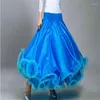 Stage Wear Shiny Fabric Women Flamenco Skirt Ballroom Dance Top Tango Costumes Waltz Dress Spanish Clothes