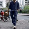 Tute da uomo estate a due pezzi set a mezza manica a mezza maglietta a collo lungo pantaloni lunghi vestiti per uomo vestiti in streetwear coto in maglia casual in maglia casual