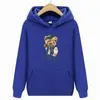 Con cappuccio maschile pullover maschile autunno inverno con cappuccio unisex unisex hip hop street in poliestere in poliestere carena per maniche lunghe orso carino 16 colo