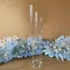 5 arm standing crystal clear acrylic pillar candle holder display stands floor candlelabra for party mariage wedding centerpieces Ocean Gnwl