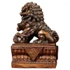 Figurine decorative Cinese Leone Ornament Pechino Craft Craft Home soggiorno Decorazione Regalo di apertura