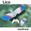 Самолет самолетов Modle Hunter Lico Airplane 640 мм крыло моторного мотора без щеткости 1104 4500 кВ 12а ESC KitPnparf Начинаем фиксированного witing 230815