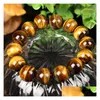 Identification High Quality 6Mm 8Mm 10Mm Tigerss Eye Stone Bead Bracelet Men Womens Natural Gemstone Stackable Jewelry Wholesale Drop Dh16Q