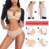 Shapers Feminino Post Sleeves de compressão Shapings Corrector Corretor de Correctos Tops Mulheres Shapewear Suporte de costas 230815