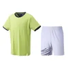 Herrspårar Badminton Tennis Shirt2 PCS Setting Fitness Sports Short Sleeve Outdoor Training Match Jersey Running Fitness-Shirt