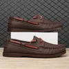 Klänningskor Original herrläder Segling Loafers Laceup Classic stor storlek Bekväm utomhus Wearresistent Fashion Breattable 230814