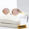 Luxusdesignerin Sonnenbrille für Frauengläser gleicher Sonnenbrille wie Lisa Triomphe Beach Street Foto kleiner Sonnenbrillen Metall Voller Rahmen