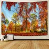 Audio naturale paesaggio muro di betulla betulla liquidambar albero foresta muro stoffa arazzi hippie arazzi R230815