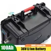 36V 60AH 80AH 100AH ​​LITHIUM ION BATTERY PACK قابلة لإعادة شحن 80 رطلاً 105 رطلاً الصيد الصيد الصيد في الصيد+10A