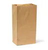 Food Packing Bag Eco Friendly Waterproof Kraft Paper Gift Flat Oil Proof Biscuit Candy Bread Nuts Snack Baking Package Grap Container