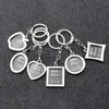 Photo frame keychain alloy locket lover picture key chain key rings heart pendants for women men anniversary present