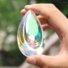 Ljuskrona kristall 1 st 75mm färgglada dubbla droppe pendelldelar solfångare för windows diy hem bröllop dekor tillbehör