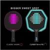 Bordtennis raquets cybershape hexagon rent träben bony material blad 5 lager popla racket för träning droppleverans sport utomhus dh4d9